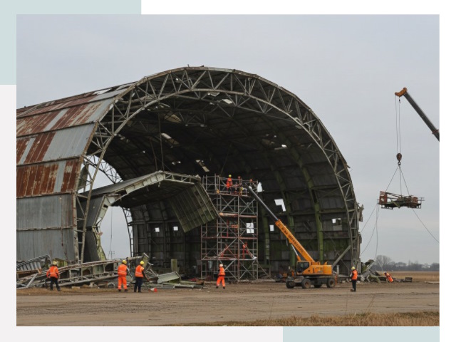 Демонтаж ангаров в Тутаеве